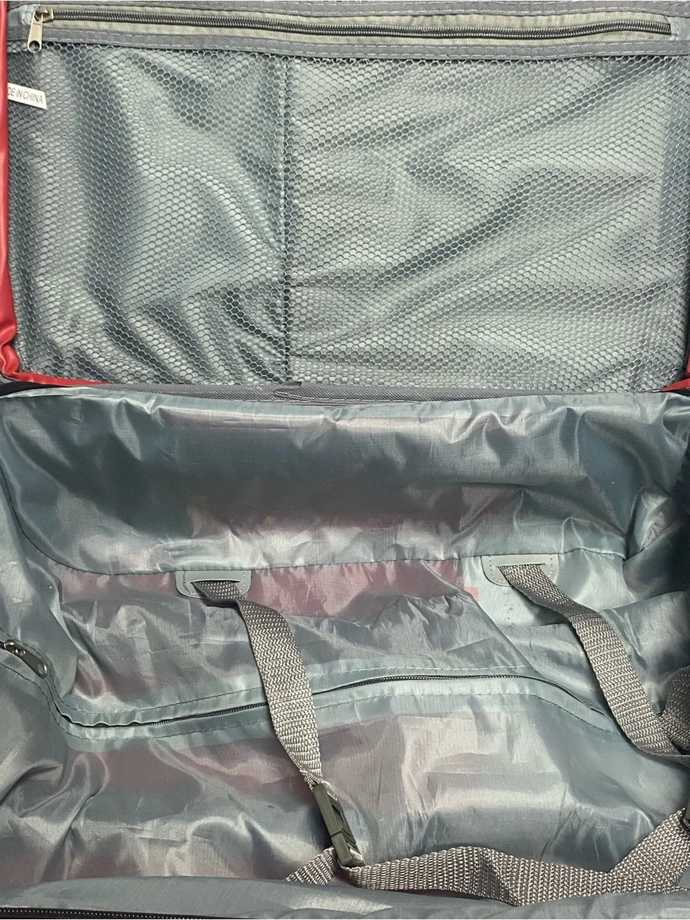 Rockland Lightweight Carry-On Suitcase Soft side Fabric Red/Black